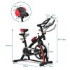 Household Adjustable Indoor Exercise Cycling Bike Trainer with Electronic Meter - as show