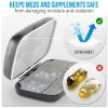 Airtight Pill Organizer Box Large Pill Dispenser for Home Travel 8 Compartment - Bexeen