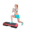 Adjustable Aerobic Stepper Workout Step with 4 Risers Fitness & Exercise Platform Trainer - as Pic