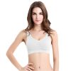 3 Pack Sport Bras For Women Seamless Wire free Bra Light Support Tank Tops For Fitness Workout Sports Yoga Sleep Wearing - WH_WH_WH - 4XL