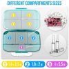 Pill Organizer Airtight Pill Box Large Pill Dispenser for Home Travel Green Case - Bexeen