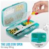 Pill Organizer Airtight Pill Box Large Pill Dispenser for Home Travel Green Case - Bexeen