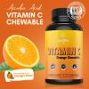 Vitamin C 500mg Orange Flavor Chewable Immune Support Supplement with Antioxidants 120 Capsules - Z Zealthy Life