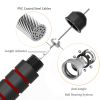 Adjustable Steel Tangle-Free Jump Rope With Ball Bearings And Foam Handle For Adults And Kids; Home Fitness Exercise Accessories - Plastic