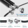 1pc Black PVC Adjustable Tangle-Free Jump Rope Aluminum For Men And Women Fitness Sports; Home Workout - Black