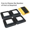 Height-Adjustable Step Aerobics Platform Fitness Equipment Stepper Trainer Exercise Step Platform with 4 Riser Yellow - as Pic