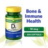 Spring Valley Vitamin D3 Supplement, 10 mcg (400 IU), 200 Softgels - Spring Valley