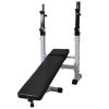 Workout Bench with Weight Rack, Barbell and Dumbbell Set198.4 lb - Black