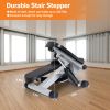 Stepper for Exercise Mini Fitness Stepper with 2 Resistance Bands LCD Monitor Max 330.7LBS Load Stair Stepper Quiet Stepper - Grey