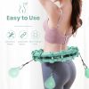 1pc Smart Weighted Hula Hoops, Fitness Weight Loss Gear, With Detachable Knots & Adjustable Weight - Green - 30 Konts