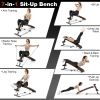 Multifunctional Sit up Bench 4 Position Adjustable Metal Workout Bench - as show