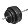 Barbell with Plates Set 132 lb - Black