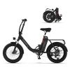 EB11 Electric Bike  500W Folding Bike 48V 10.4AH 7S Shimano Electric Bicycle - Black