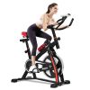 Household Adjustable Indoor Exercise Cycling Bike Trainer with Electronic Meter - as show