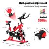 Indoor Cardio Fitness Adjustable Exercise Bicycle - Red & Black - Professional Exercise Bikes