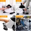 Stationary Under Desk Bike Pedal Exerciser Arm Leg Exerciser with LCD Screen - White