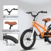 A16114 Kids Bike 16 inch for Boys & Girls with Training Wheels, Freestyle Kids' Bicycle with fender. - Orange