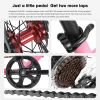 AB03-24 inch Youth Bike Kids Bike for Boys and Girls with Suspension Fork, 7-Speed Drivetrain, Multiple Colors. - Pink