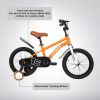 A16114 Kids Bike 16 inch for Boys & Girls with Training Wheels, Freestyle Kids' Bicycle with fender. - Orange