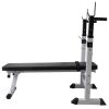 Workout Bench with Weight Rack, Barbell and Dumbbell Set198.4 lb - Black