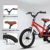 A16114 Kids Bike 16 inch for Boys & Girls with Training Wheels, Freestyle Kids' Bicycle with fender. - Red